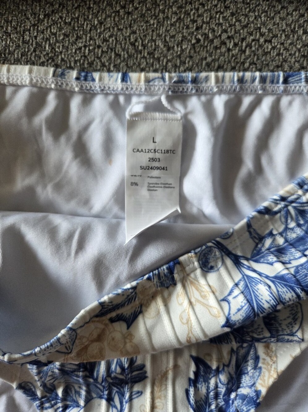 NWT Cupshe Floral Ribbed Bikini Set - Picture 5 of 6